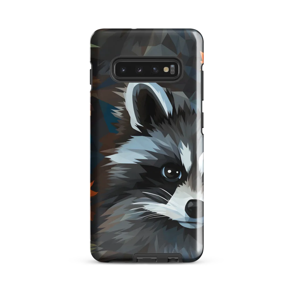 Whispers of Autumn: The Raccoon's Gaze | Phone Case |  S10 Plus | Tough Case | Glossy