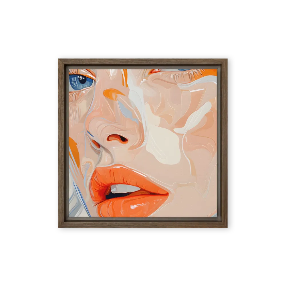 Ethereal Expressions | Canvas with Brown Frame | 12″×12″