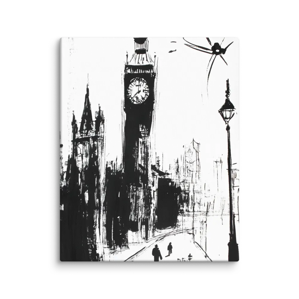 Clock Tower in Motion | Canvas | 24″×30″