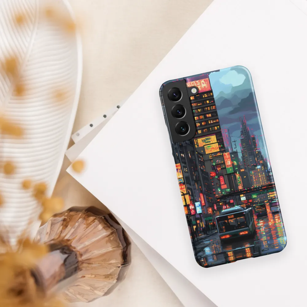 Neon Dreams: A Pixelated Urban Night