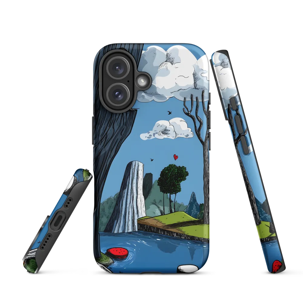 Whimsical Cliffside Reflections | Phone Case |  16 | Tough Case | Matte