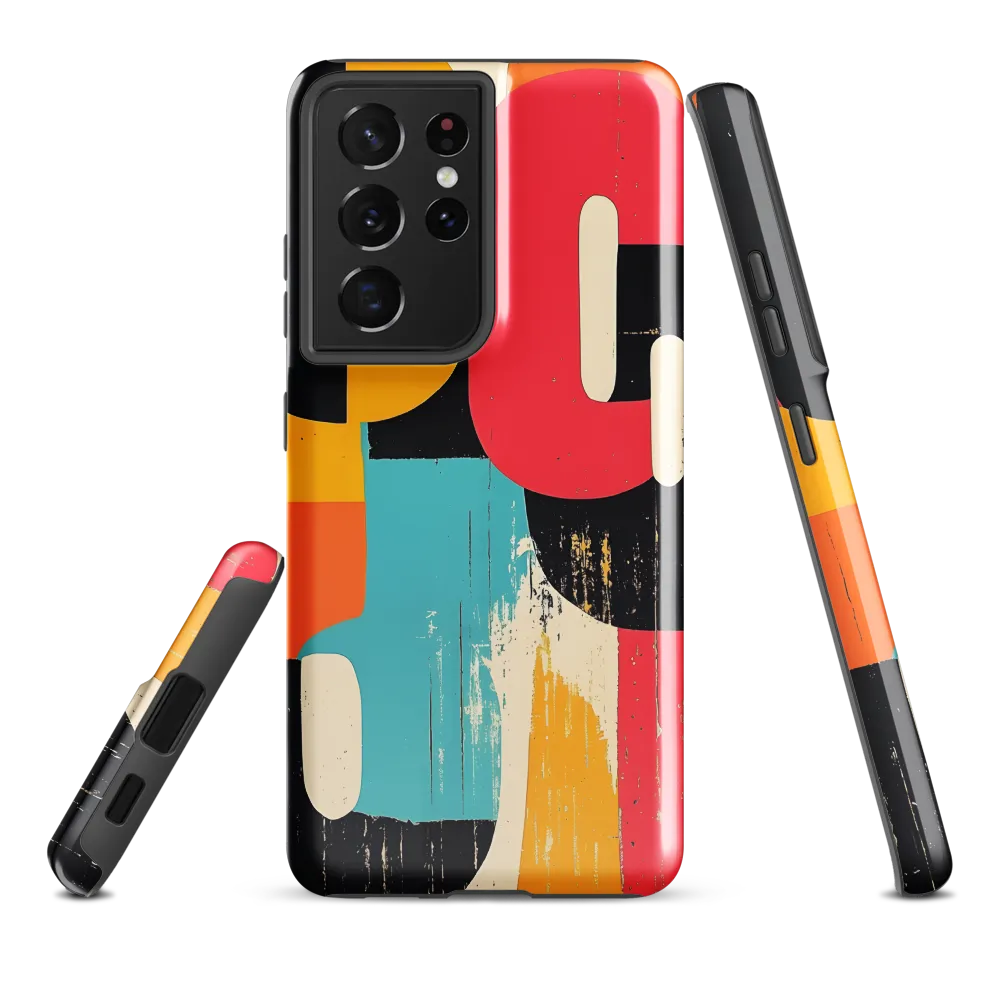 Colorful Curves: Numbers in Harmony | Phone Case |  S21 Ultra | Tough Case | Glossy
