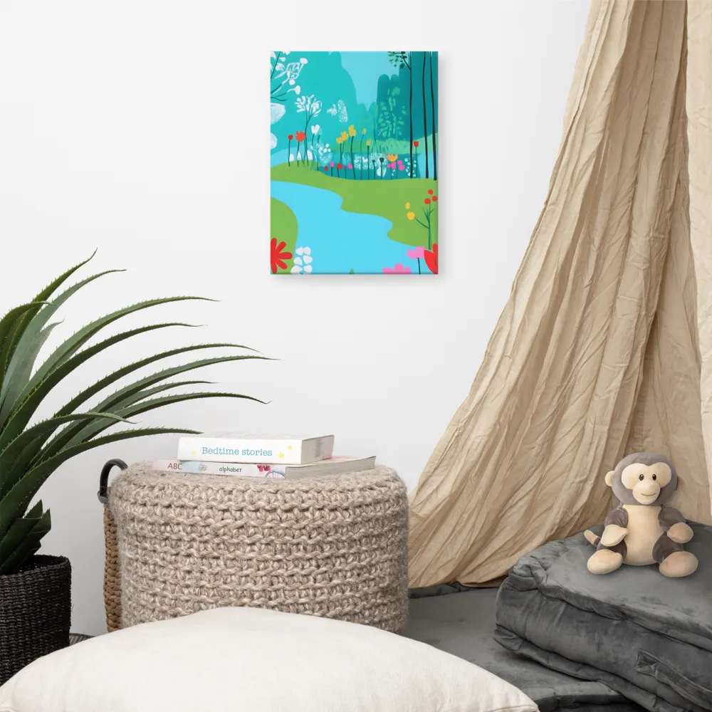 Whispers of Spring: A Colorful Retreat | Canvas | 12″×16″
