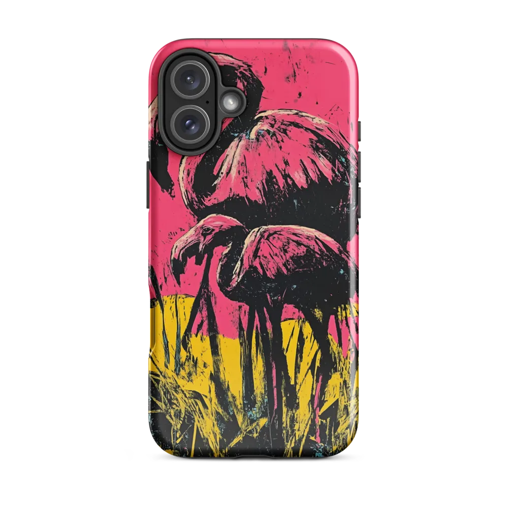 Flamingo Duet: A Pop Art Expression