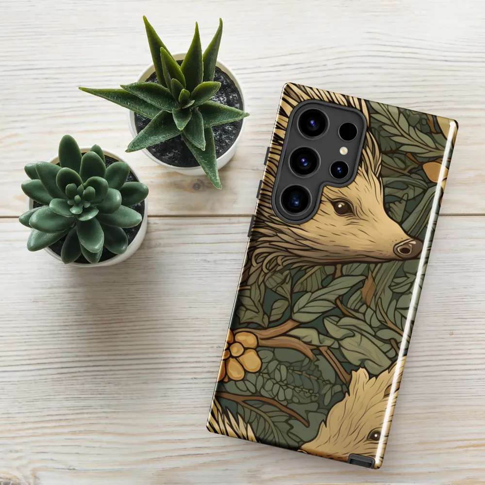 Whimsical Hedgehog Garden | Phone Case |  S24 Ultra | Tough Case | Glossy