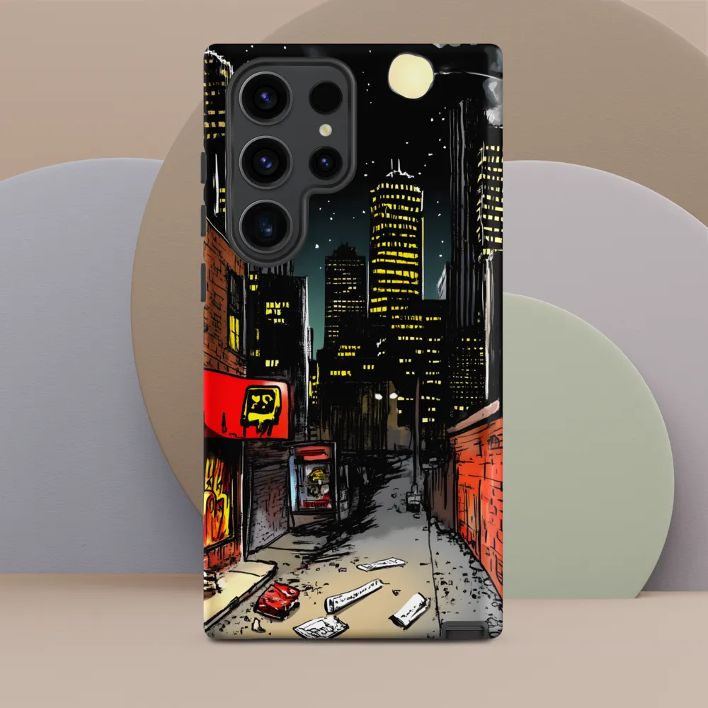 Nocturnal Cityscape: The Hidden Alley | Phone Case |  S23 Ultra | Tough Case | Matte