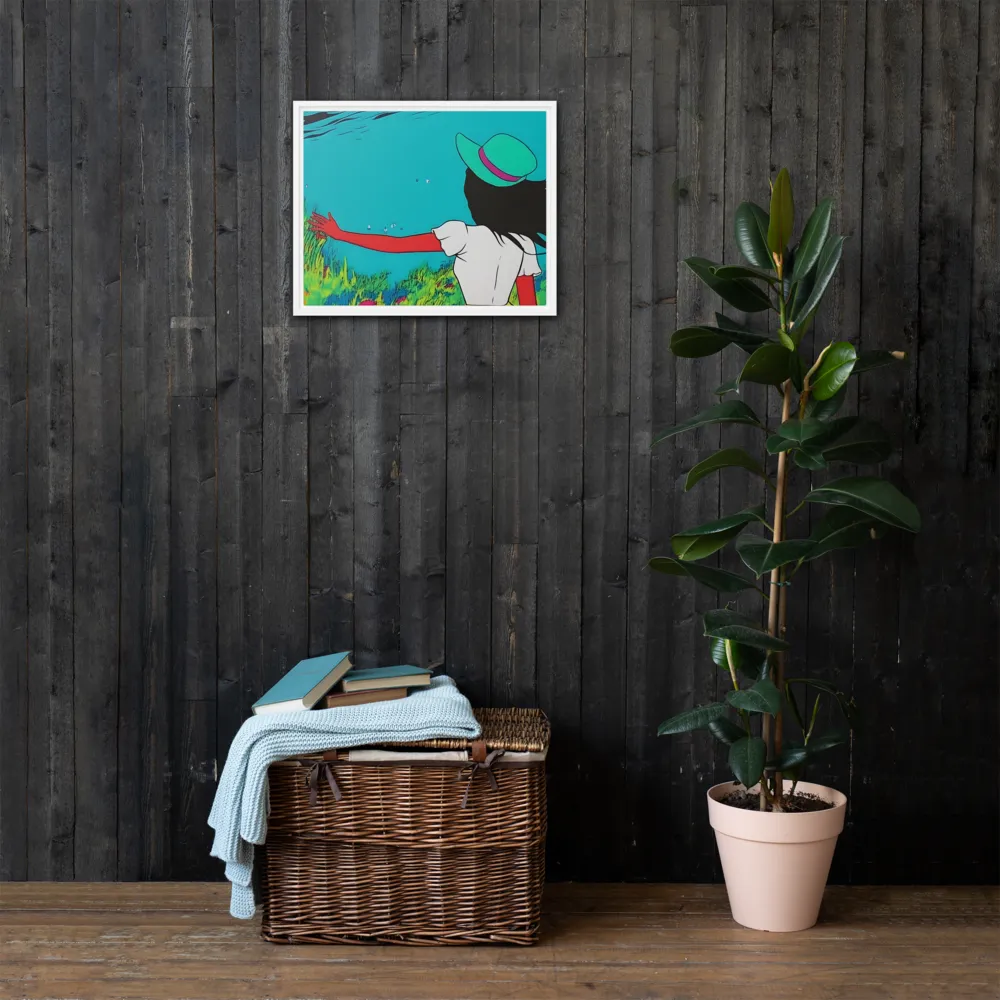 Whimsical Encounter | Canvas with White Frame | 16″×20″
