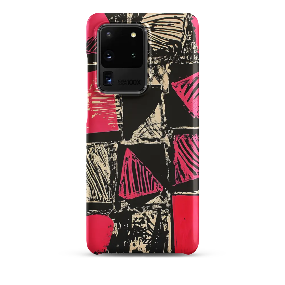Geometric Symphony in Pink and Black