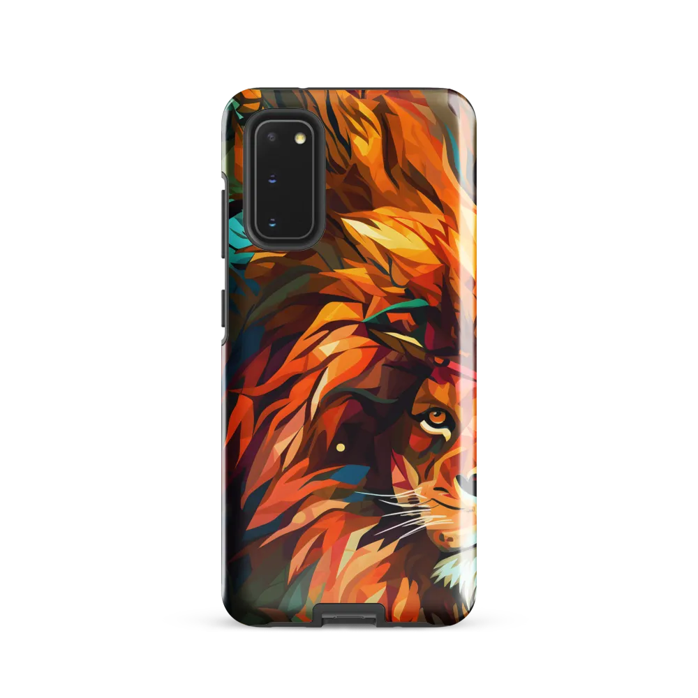 Majestic Gaze: The Polygonal Lion