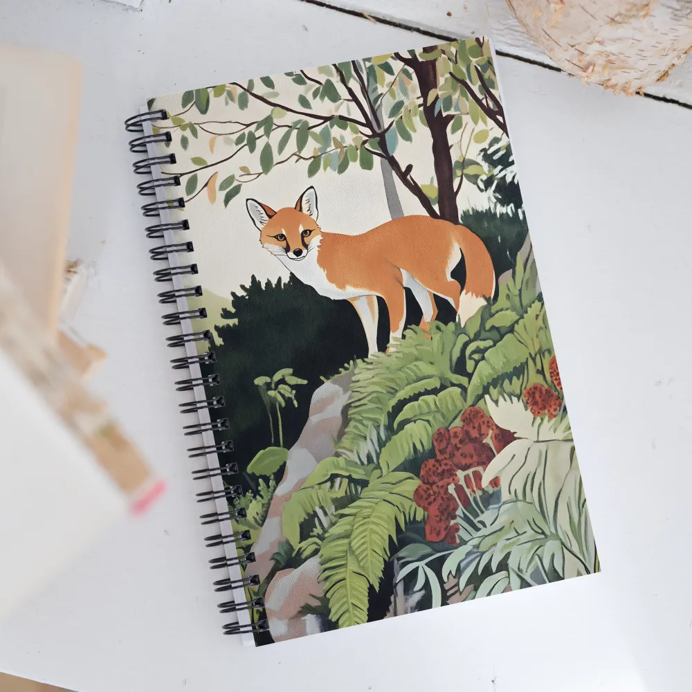 Whispers of the Forest: An Illustrated Fox | Spiral Notebook