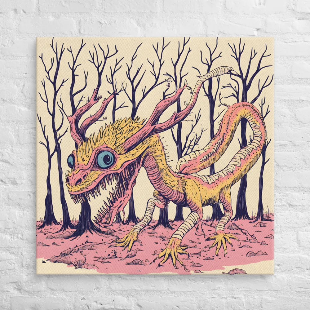 The Enigmatic Dragon of the Desolate Forest | Canvas | 36″×36″