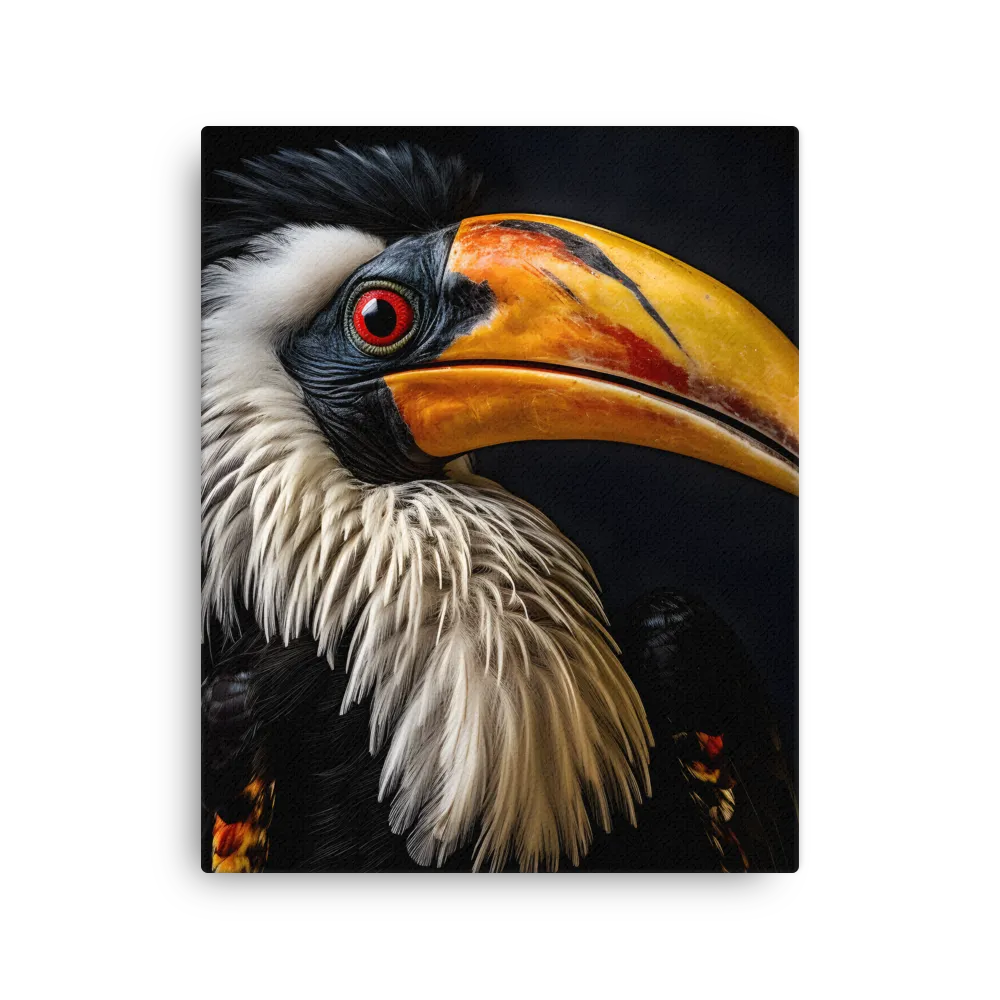 Majestic Hornbill Portrait | Thin Canvas | 16″×20″