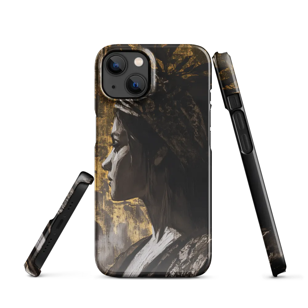 Golden Elegance: A Modern Profile Portrait