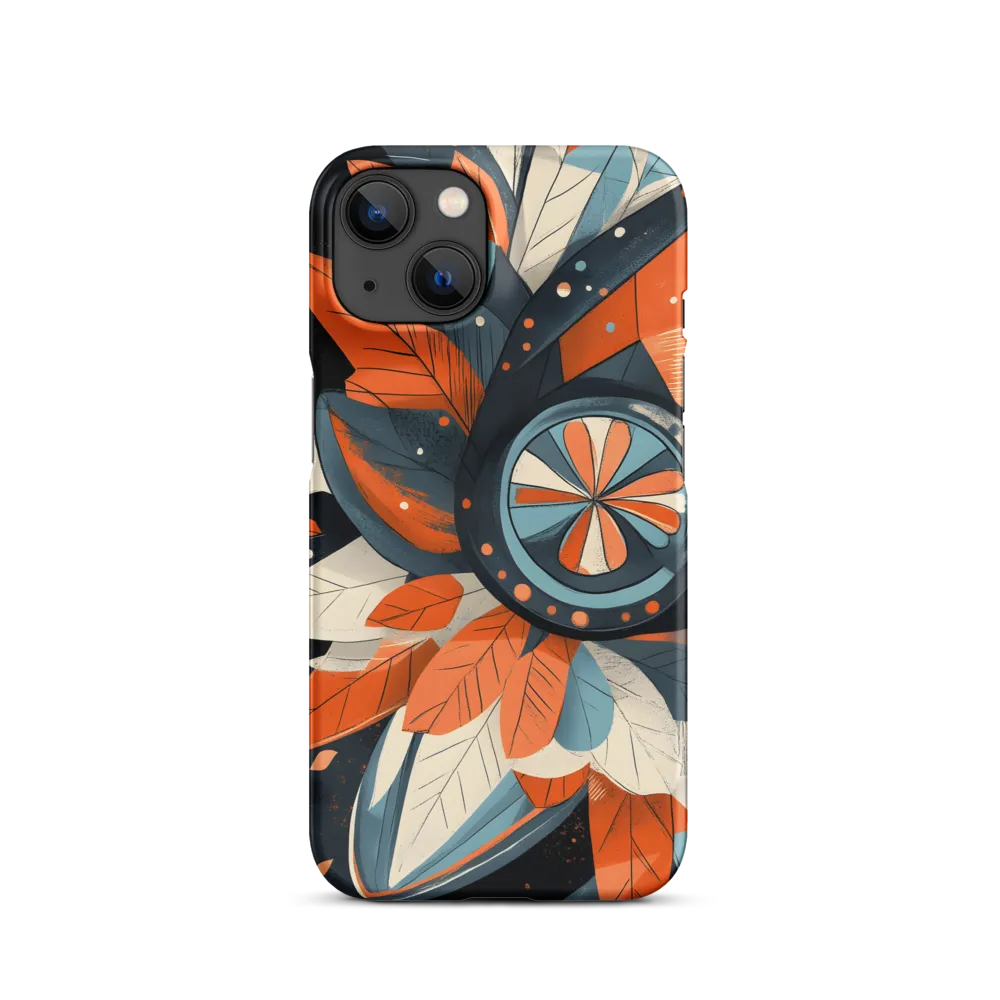 Floral Symphony in Orange and Teal