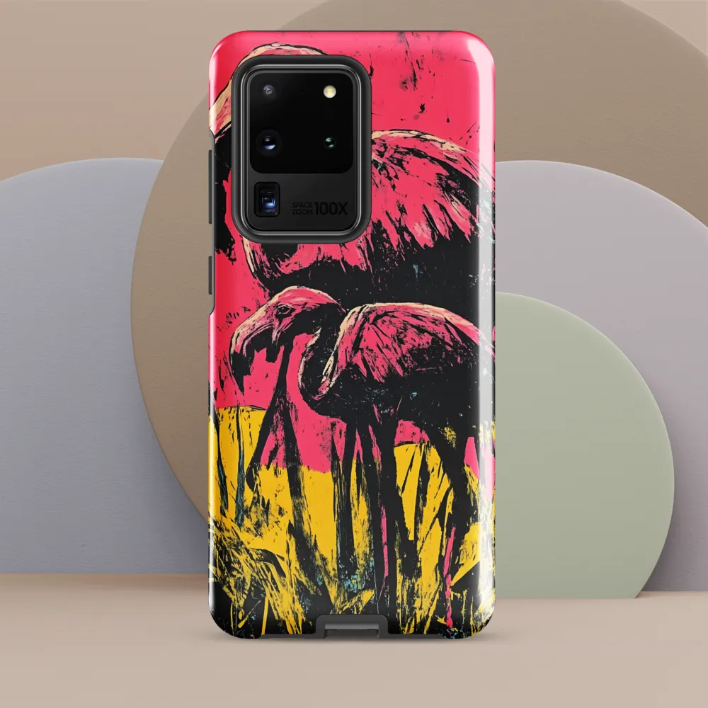 Flamingo Duet: A Pop Art Expression