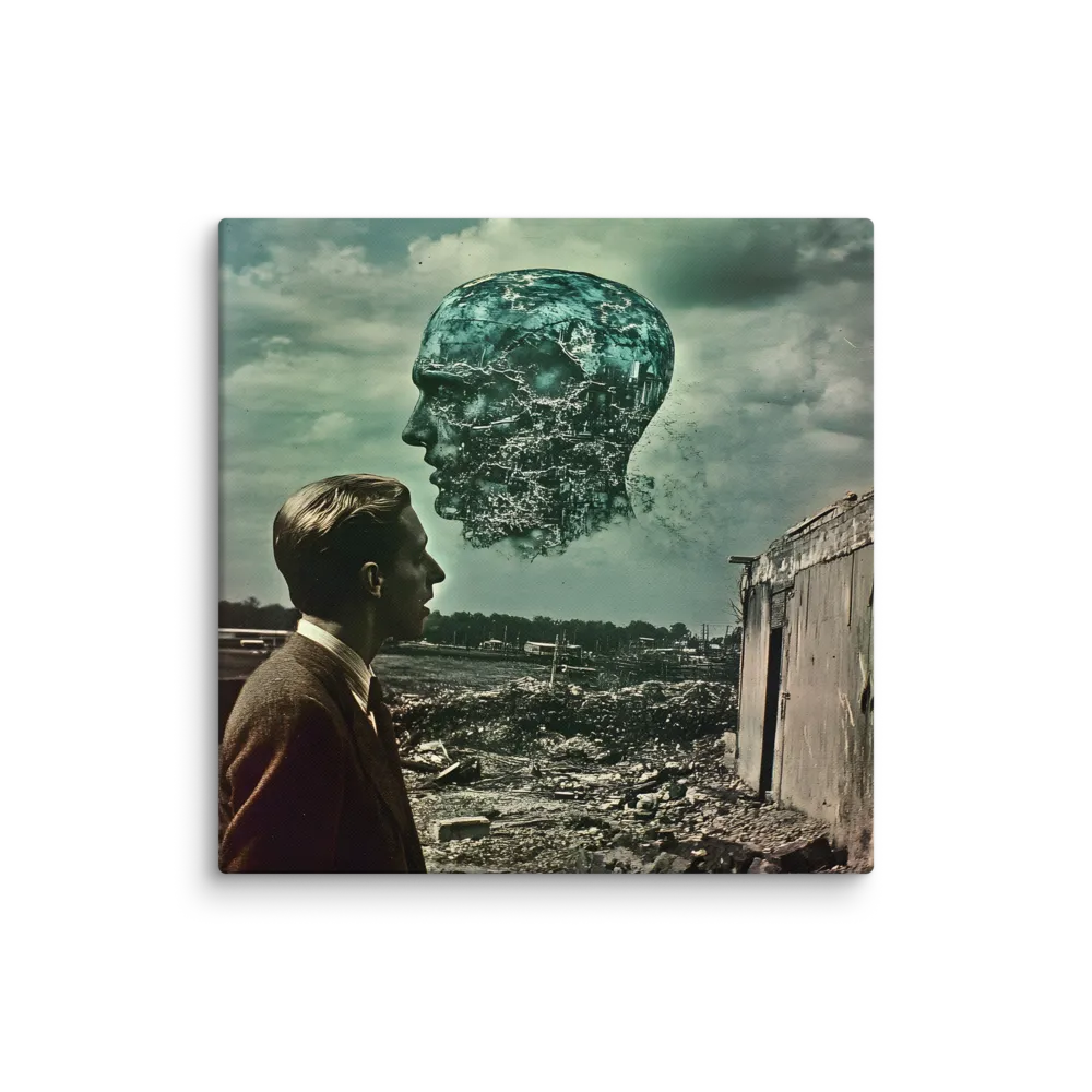 Ethereal Reflections: Identity in a Fragmented World | Canvas | 37″×37″