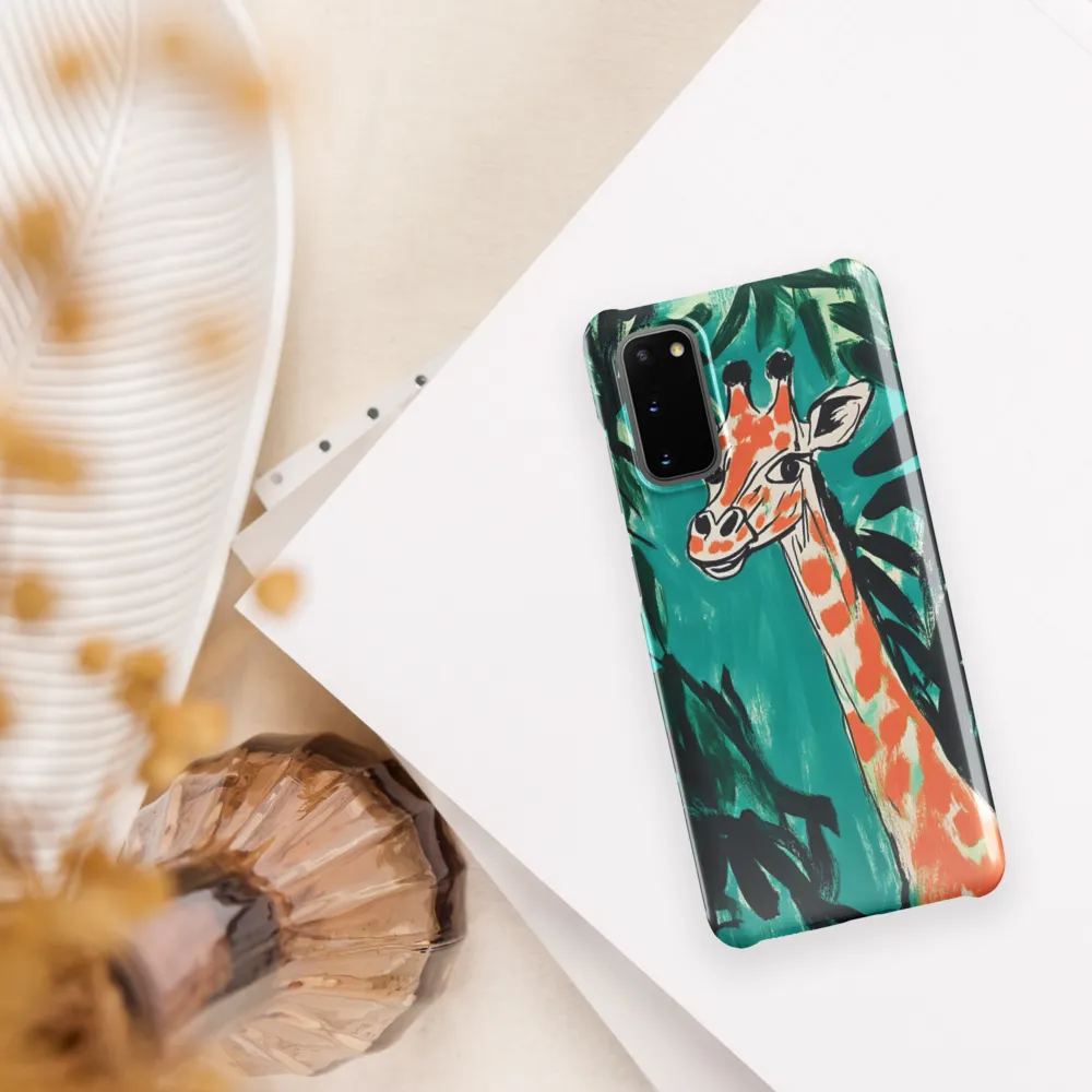 Curious Giraffe in Lush Greenery | Phone Case |  S20 | Snap Case | Glossy