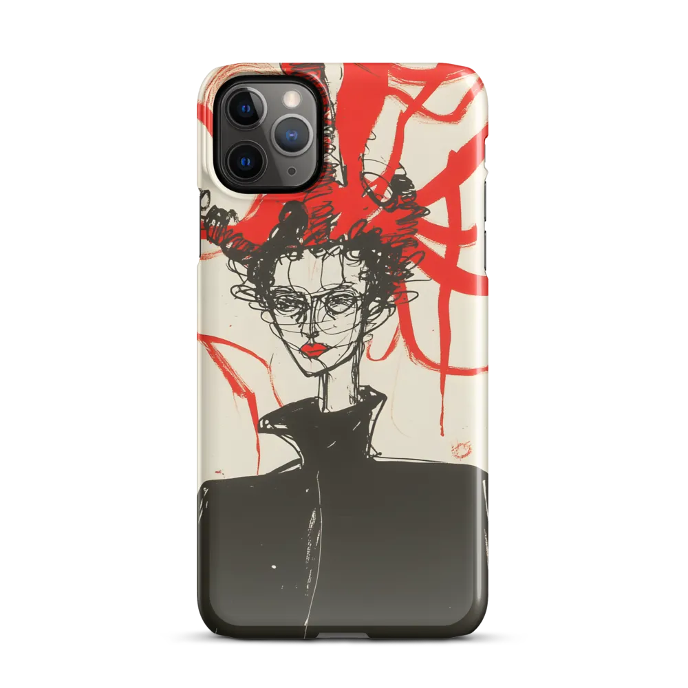 Dramatic Elegance in Red and Black | Phone Case |  11 Pro Max | Snap Case | Glossy