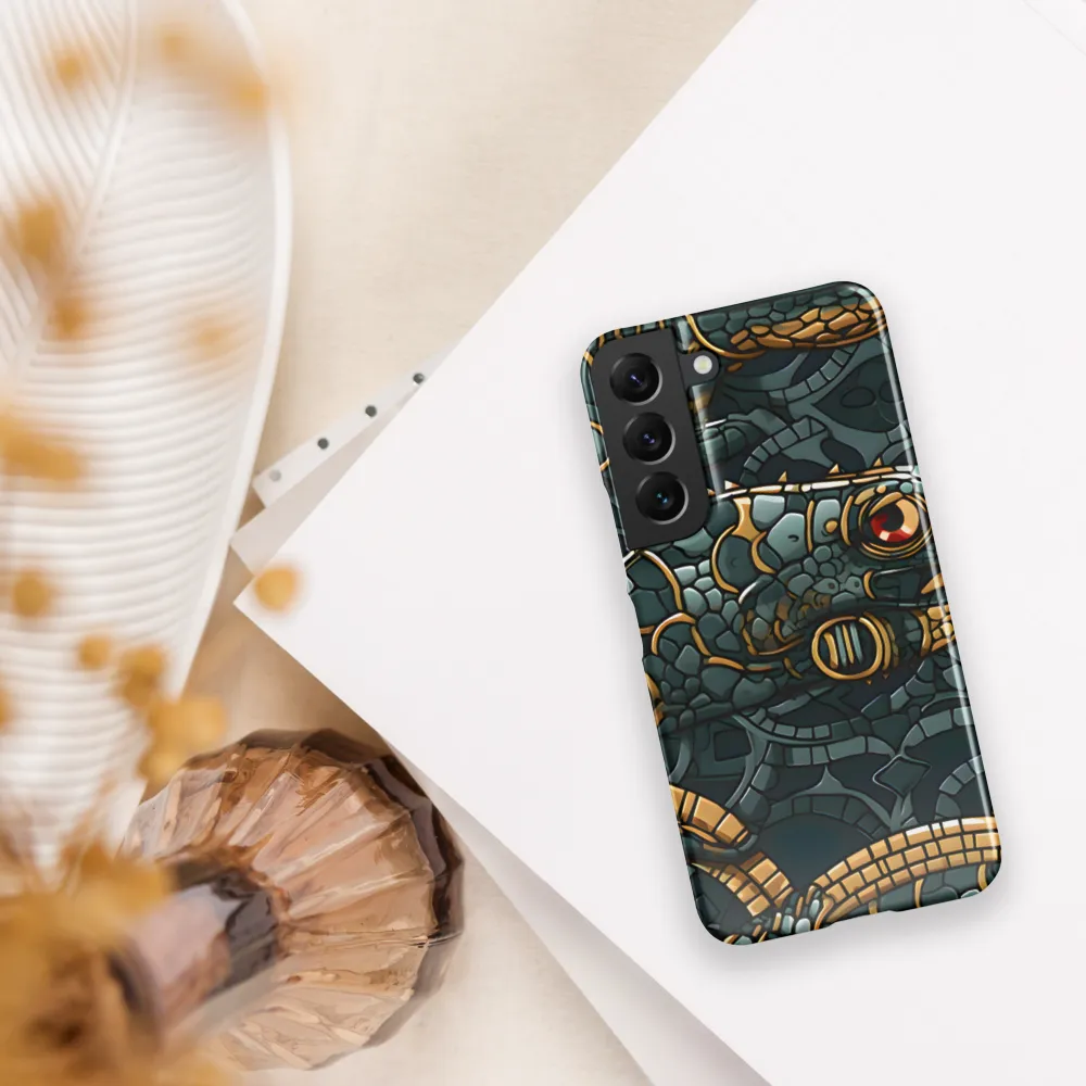Reptilian Elegance: A Digital Art Nouveau Tapestry