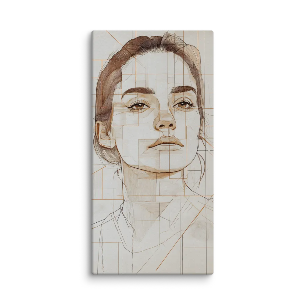 Geometric Serenity: A Minimalist Portrait