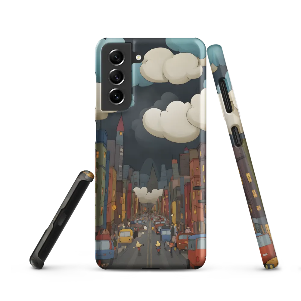 Urban Symphony: A City Awakens at Dusk | Phone Case |  S21 | Snap Case | Matte