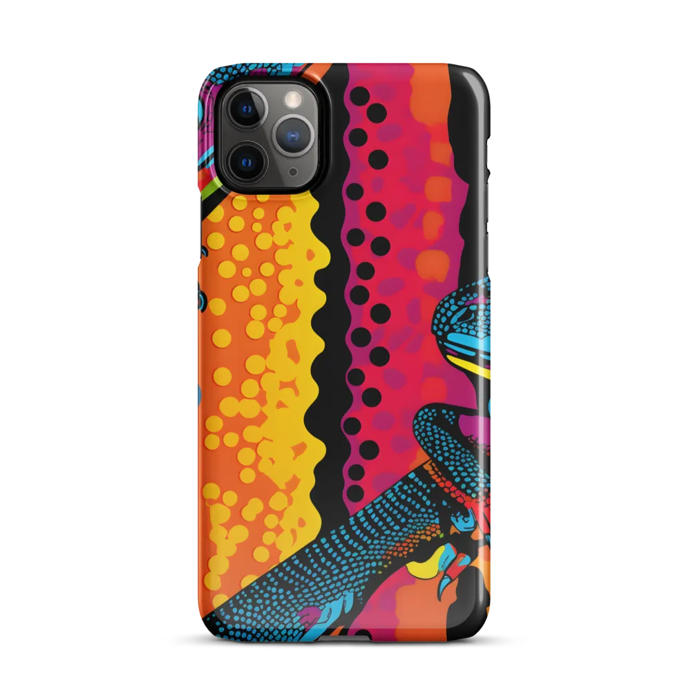 Colorful Encounters: The Playful Geckos | Phone Case |  11 Pro Max | Snap Case | Glossy