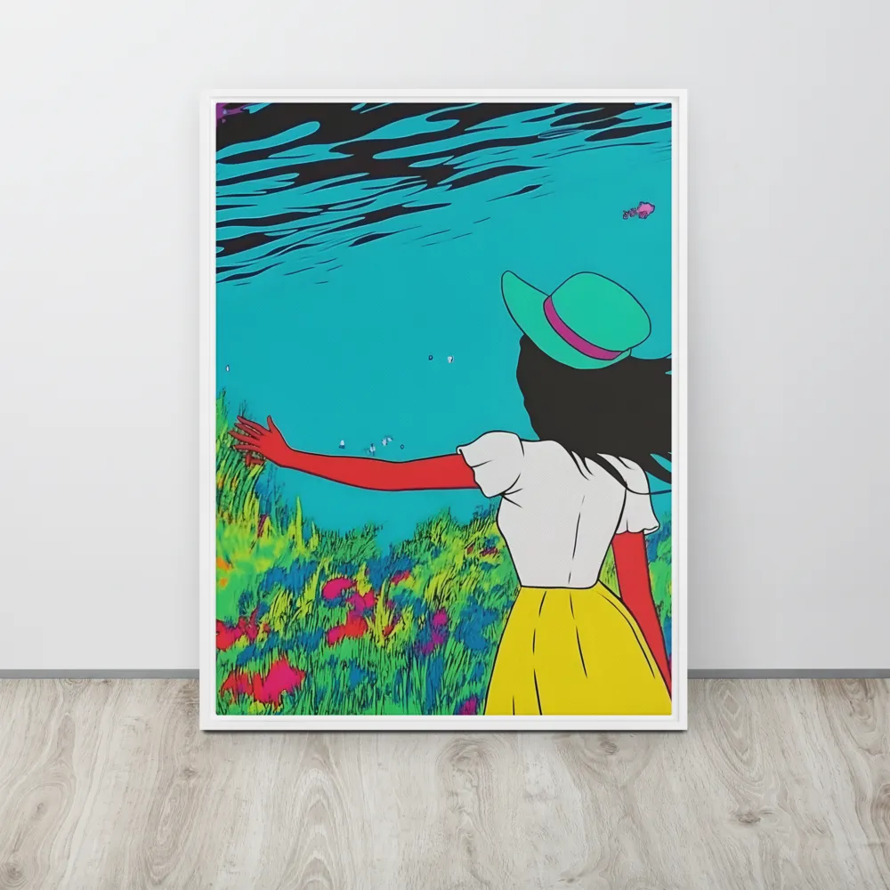 Whimsical Encounter | Canvas with White Frame | 24″×32″
