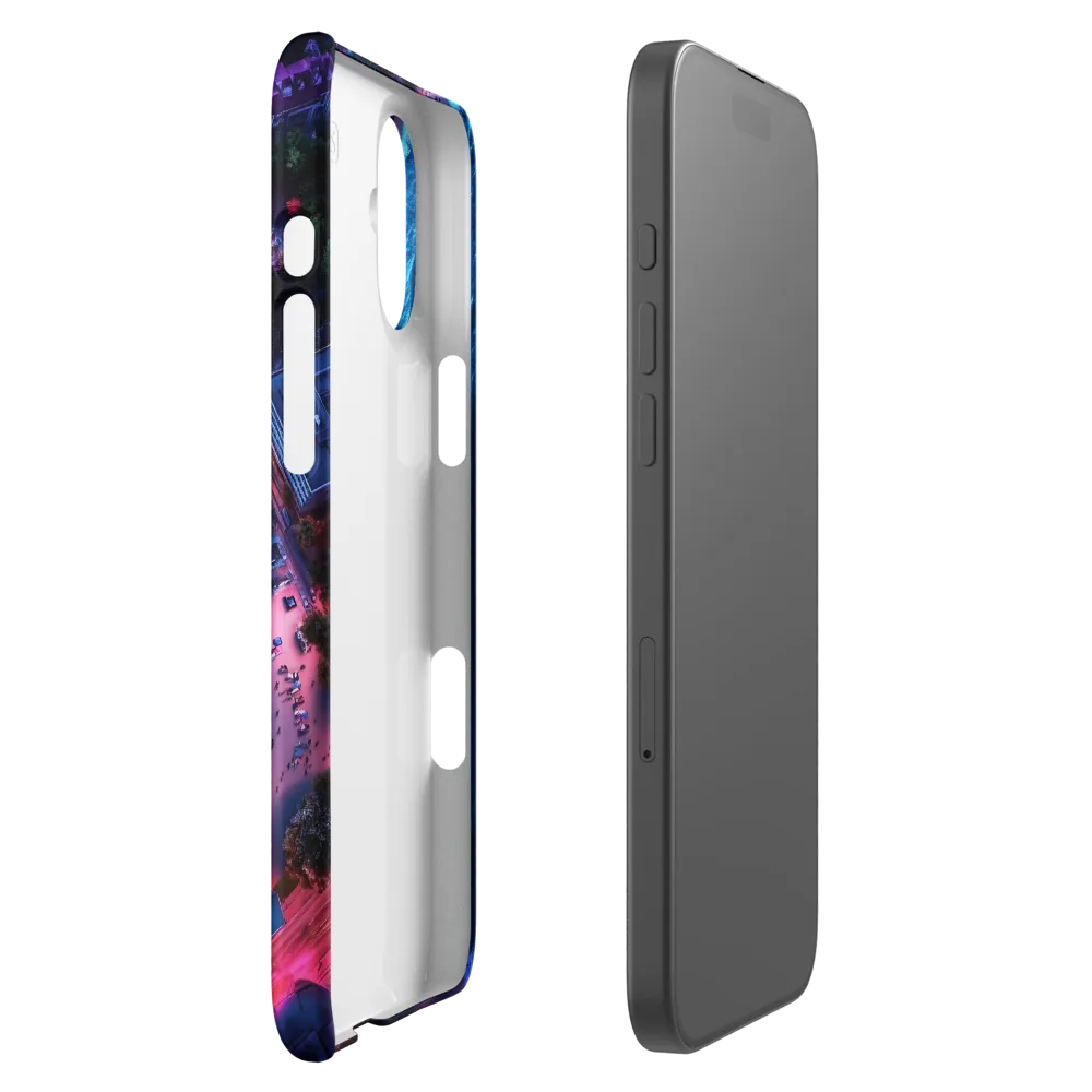 Twilight Reflections: A Serene Beach Aerial | Phone Case |  16 Plus | Snap Case | Matte