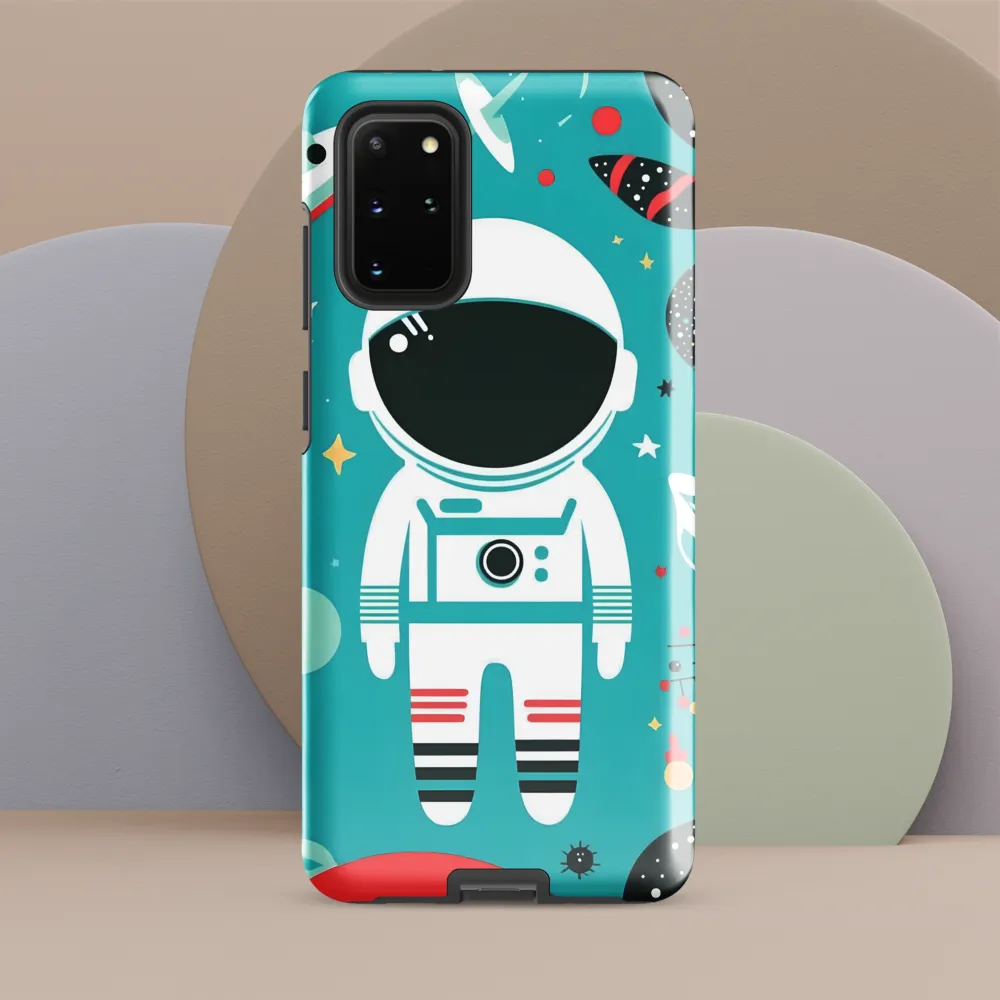 Whimsical Astronaut in Cosmic Wonderland