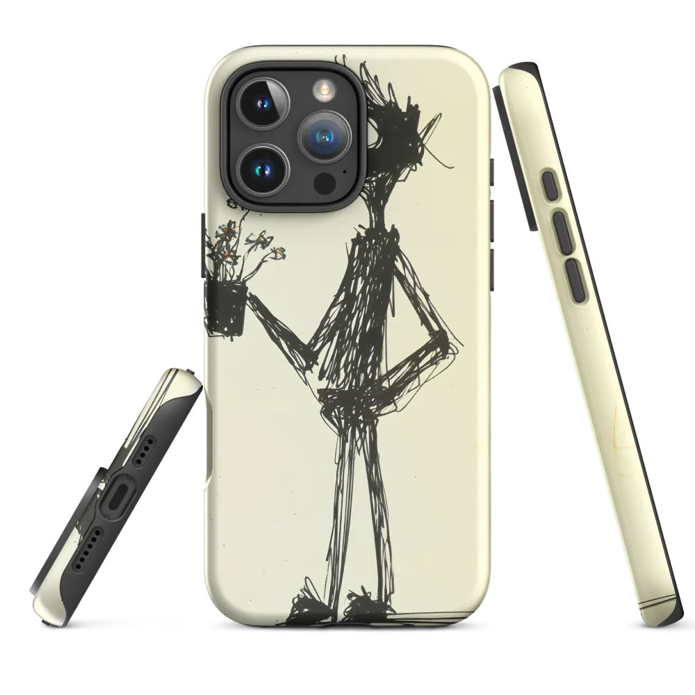 Whimsical Figure with Flowers