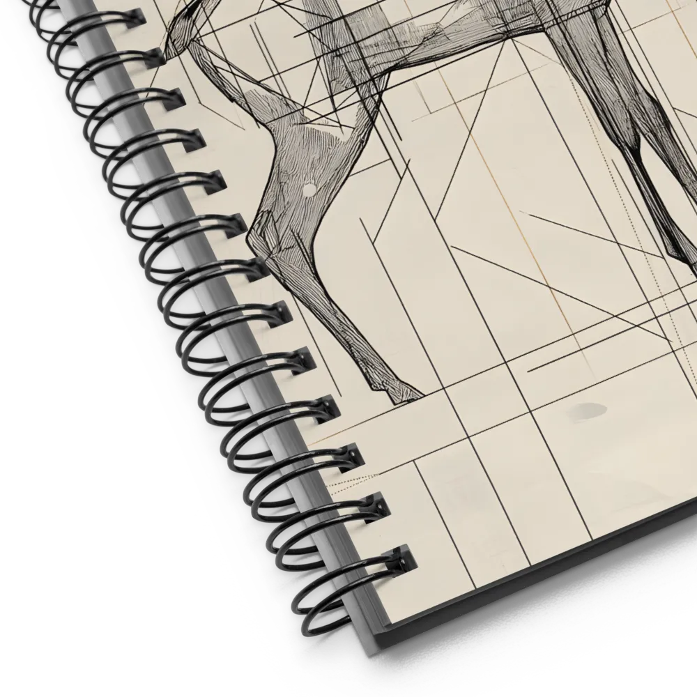 Geometric Elegance: The Majestic Deer | Spiral Notebook