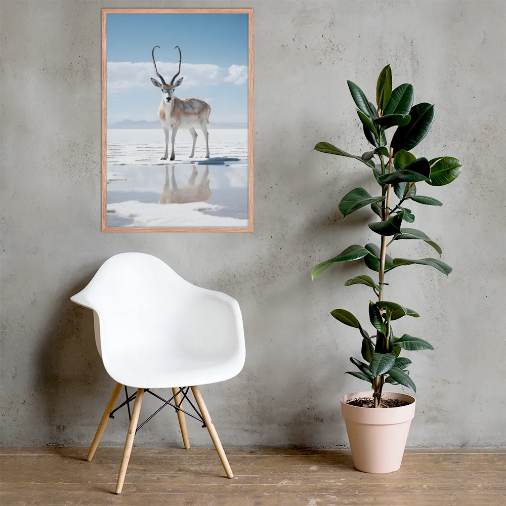 Reflection of Serenity | Poster with Red oak Frame | 24″×36″