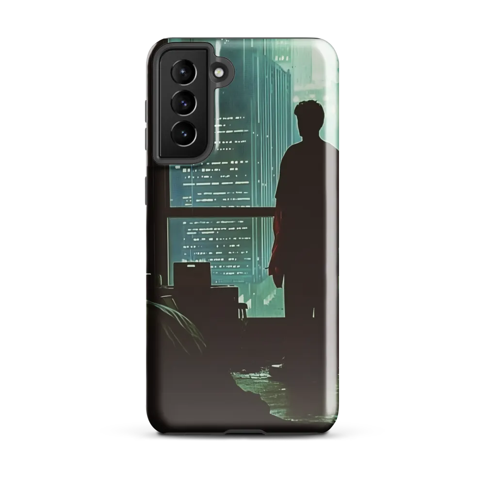 Silent Contemplation in a Futuristic Dystopia | Phone Case |  S21 Plus | Tough Case | Glossy