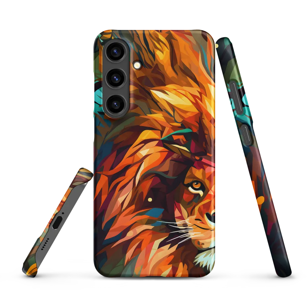 Majestic Gaze: The Polygonal Lion