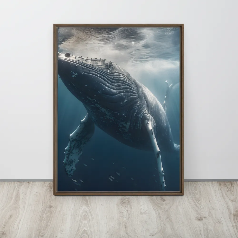 Graced by the Depths | Canvas with Brown Frame | 24″×32″