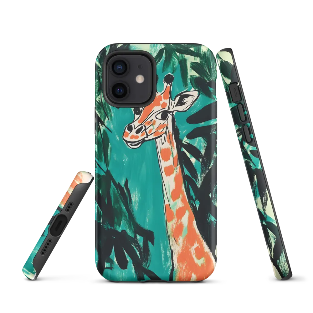 Curious Giraffe in Lush Greenery | Phone Case |  12 | Tough Case | Matte