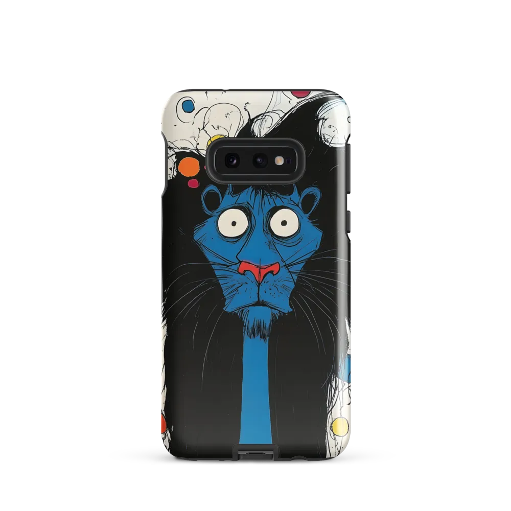 Whimsical Blue Lion