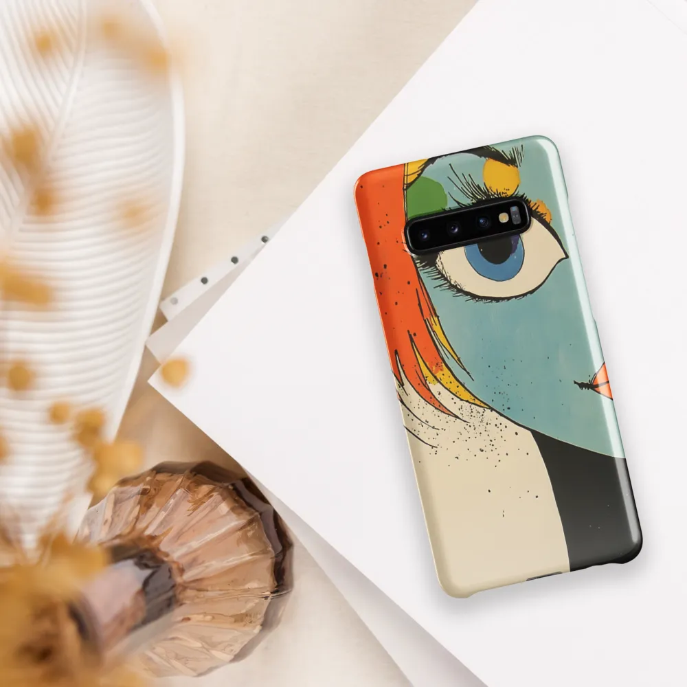 Vivid Expressions: A Portrait in Blue | Phone Case |  S10 Plus | Snap Case | Glossy