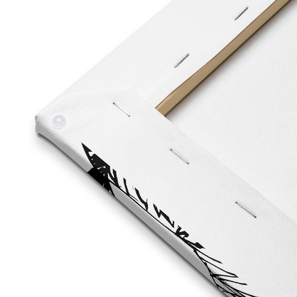 Dynamic Geometry in Ink | Thin Canvas | 12″×12″
