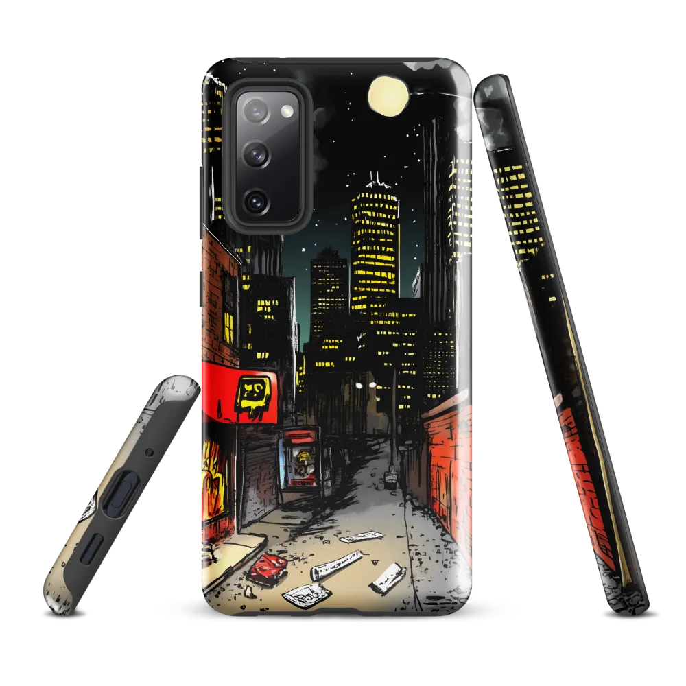 Nocturnal Cityscape: The Hidden Alley | Phone Case |  S20 FE | Tough Case | Glossy