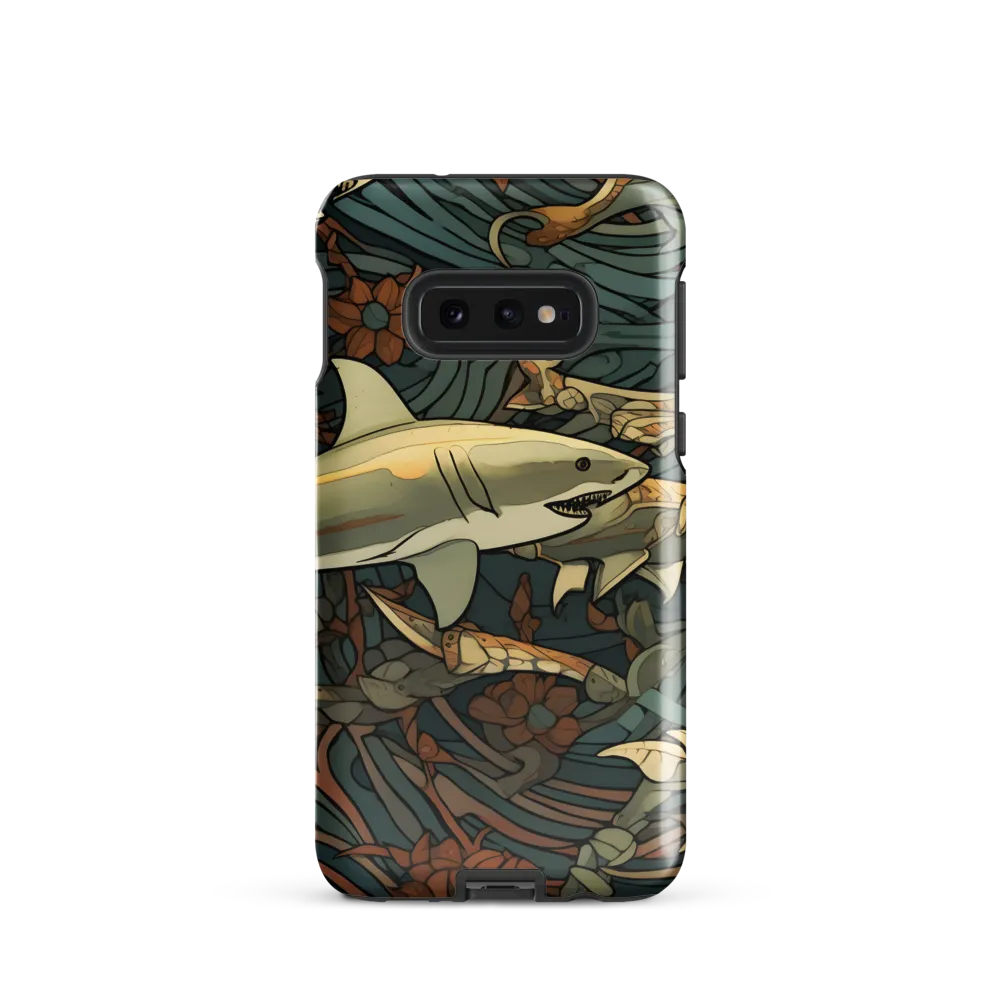 Dynamic Harmony of Sharks and Flora | Phone Case |  S10e | Tough Case | Glossy