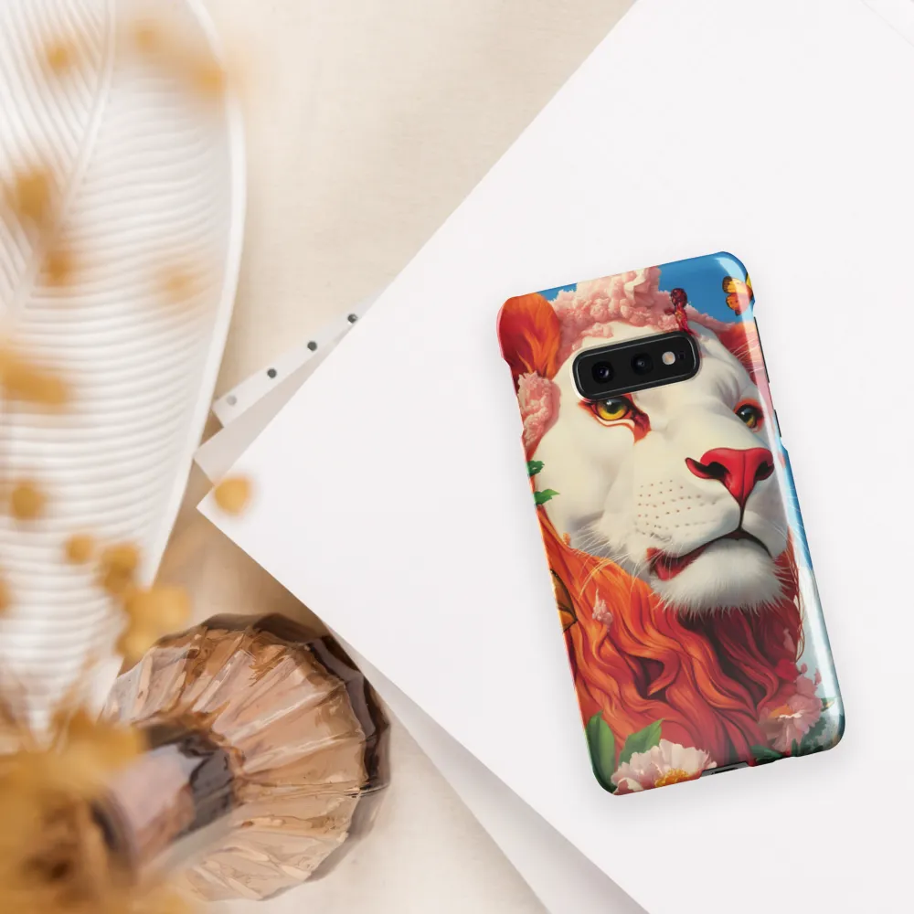 Majestic Lion Amidst Floral Splendor