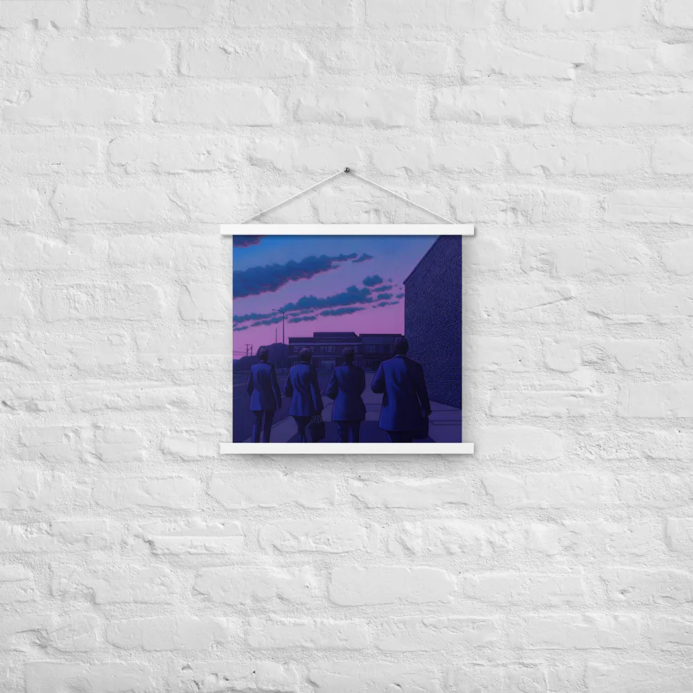 The Twilight Stroll | Poster With White Wood Hanger | 18″×18″