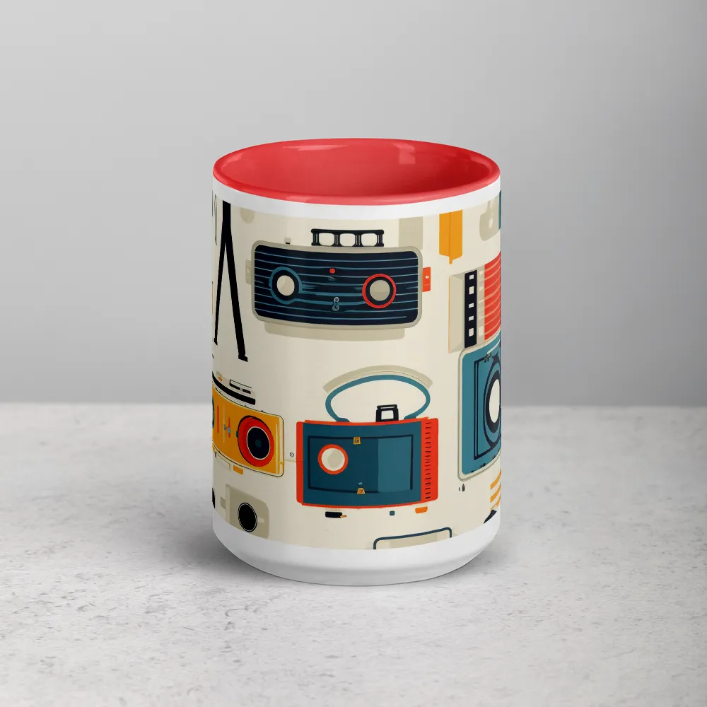 Vintage Cameras and Radios Collage | Mug