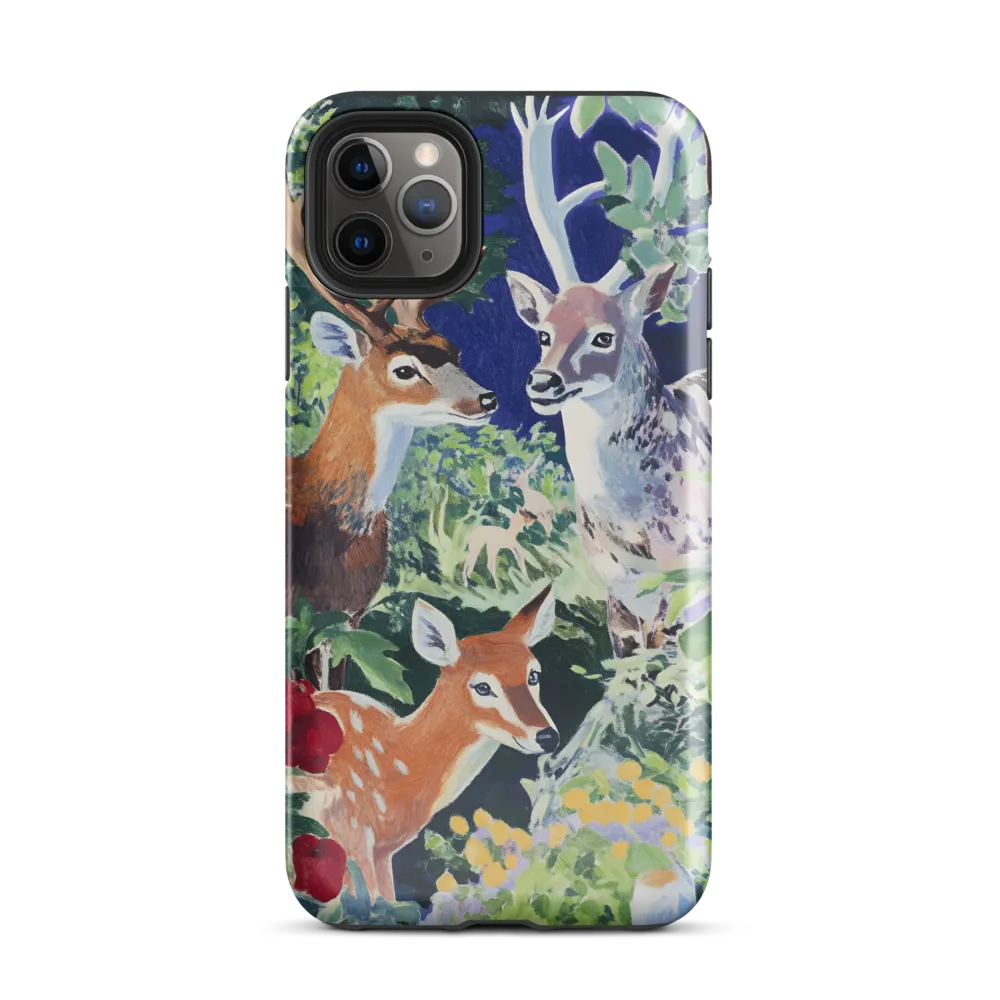 Whispers of the Forest: A Deer Gathering | Phone Case |  11 Pro Max | Tough Case | Glossy