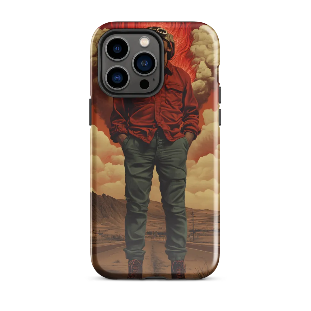 Defiant Spirit in a Surreal Landscape | Phone Case |  14 Pro Max | Tough Case | Glossy
