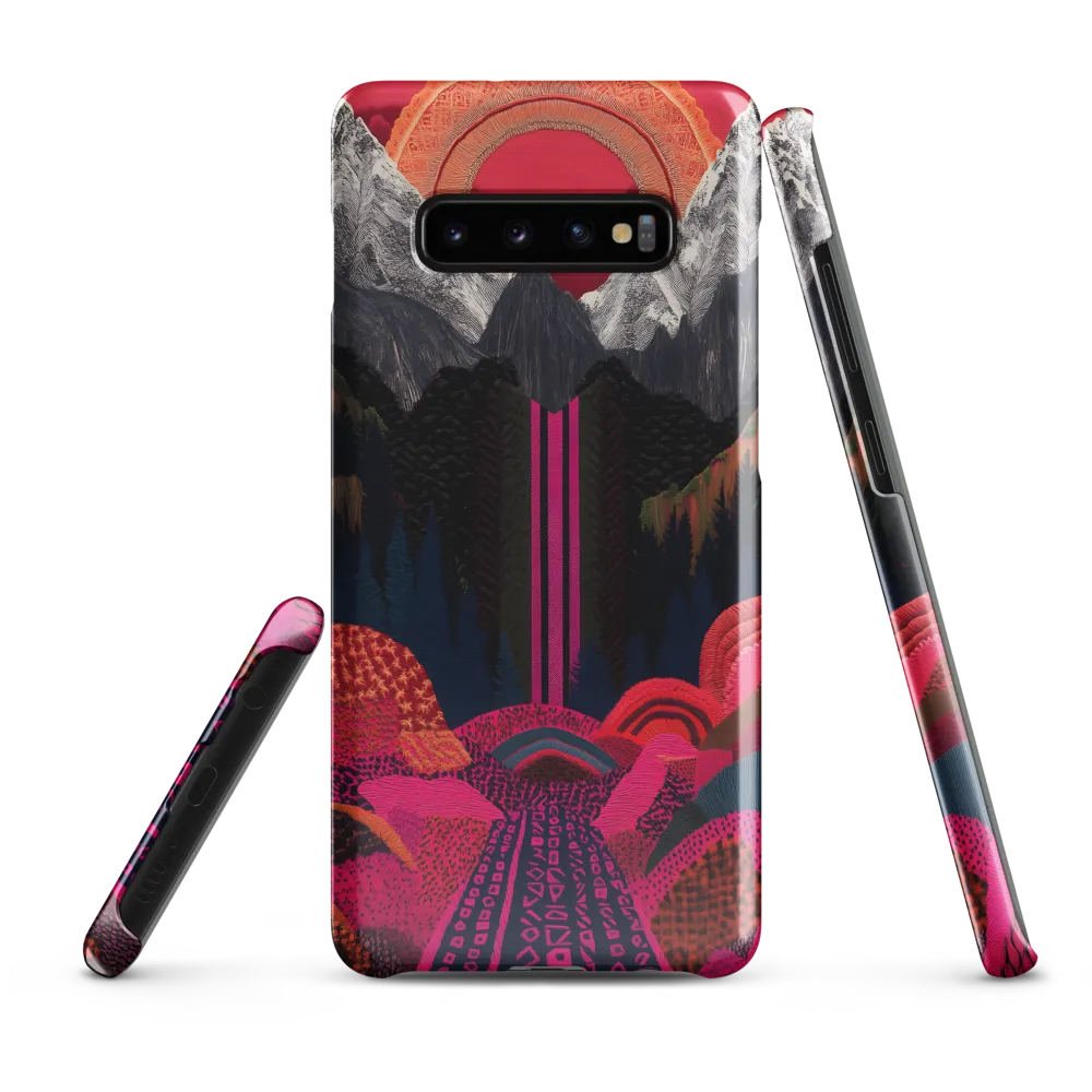 Ethereal Cascade: A Surreal Landscape | Phone Case |  S10 Plus | Snap Case | Glossy