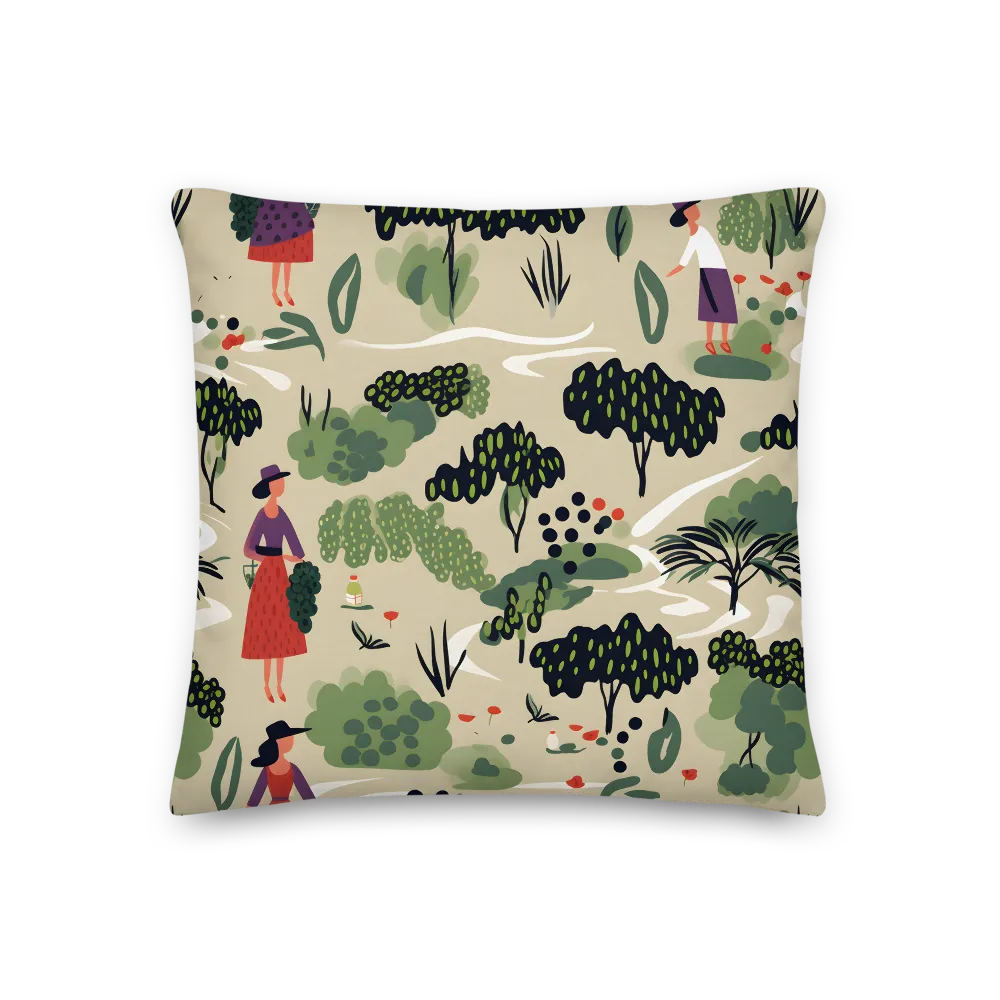 Harmony in Nature: A Whimsical Tapestry | Pillow | 18″×18″