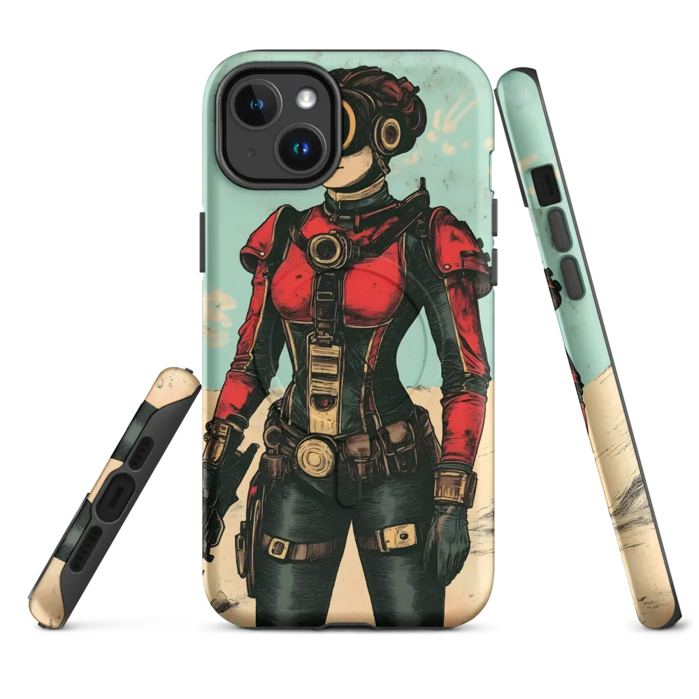 Futuristic Explorer: A Steampunk Adventure | Phone Case |  14 Plus | MagSafe® Tough Case | Matte