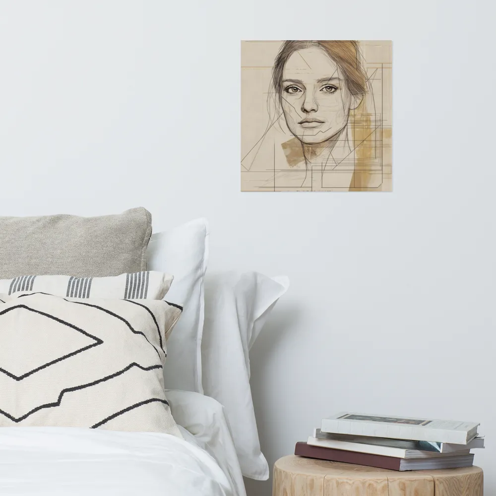 Geometric Elegance: A Modern Portrait | Poster | 16″×16″